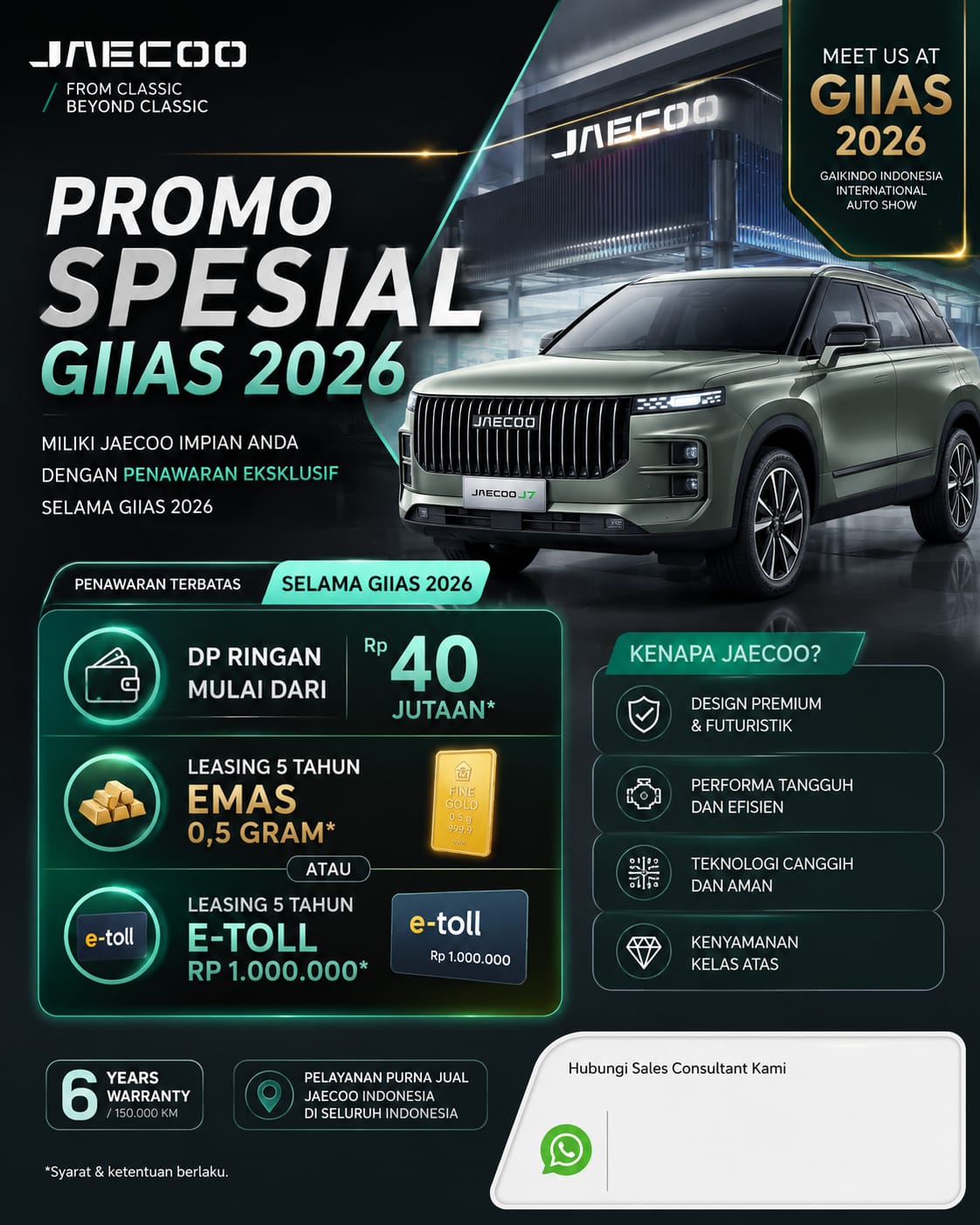Dealer Jaecoo Jakarta | Harga, Promo & Kredit Terbaik